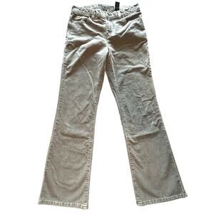 Vintage Women's DKNY Corduroy Pants Gray Boot Cut Wide Leg Mid Rise Size 10